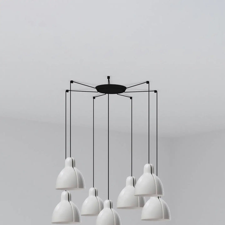 Suspension Venice 200 blanche 7 lumières de Faro Barcelona