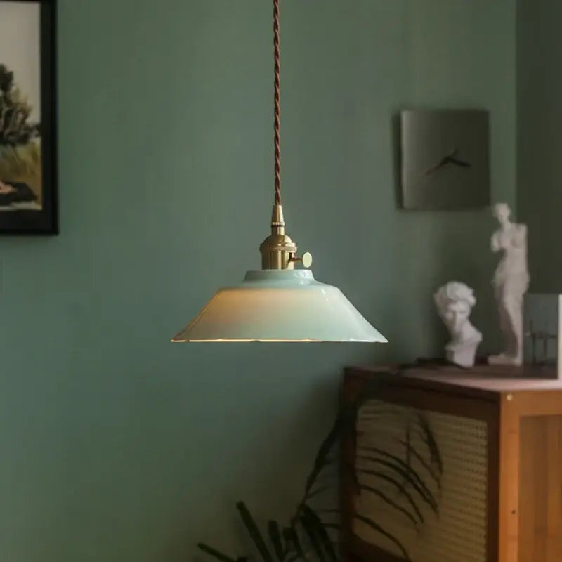 Suspension élégante style rétro beige chic vintage