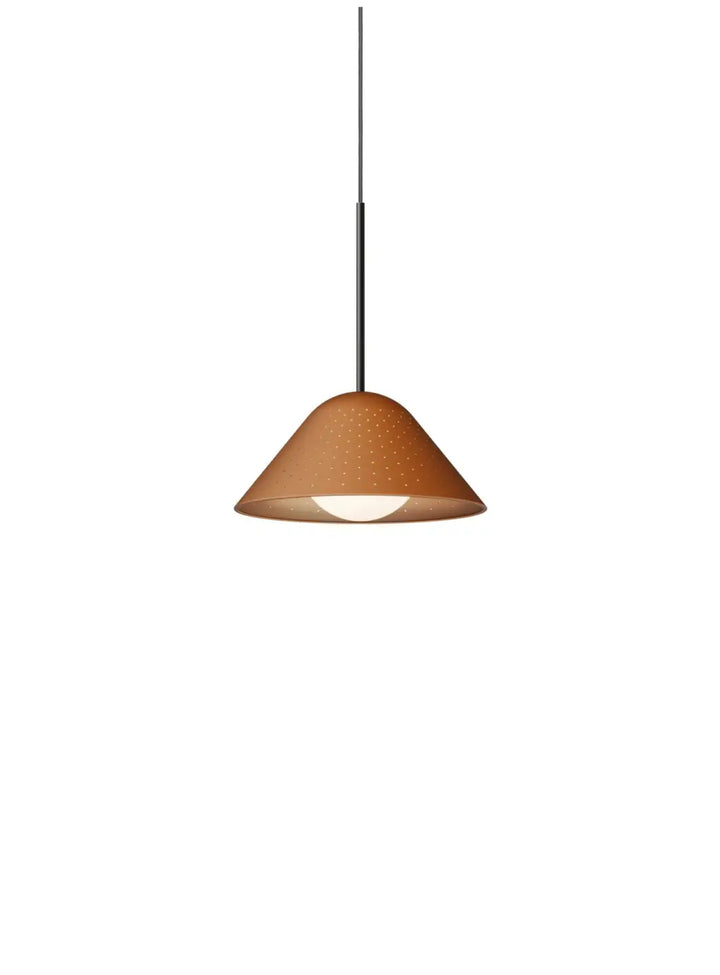 Suspension Bola Bell orange à tige noire, taille petite