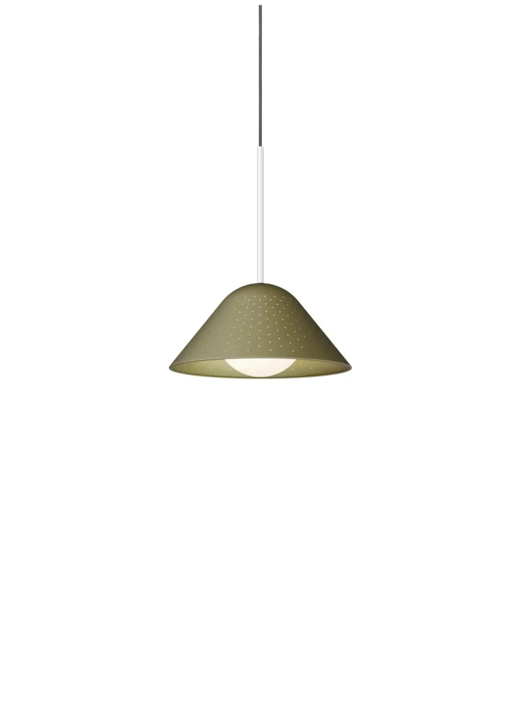 Suspension Bola Bell verte à tige blanche, taille petite
