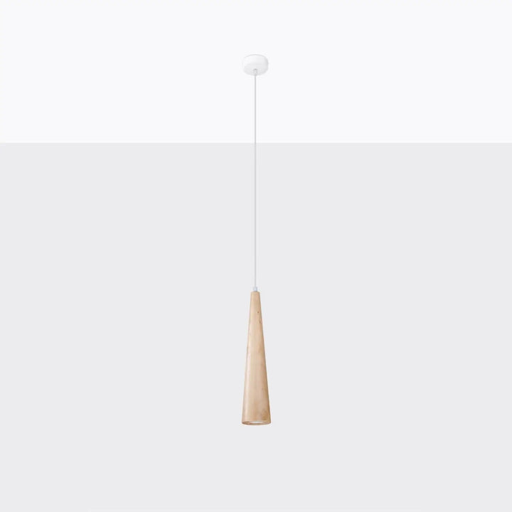 Suspension Sula en bois naturel, éteinte