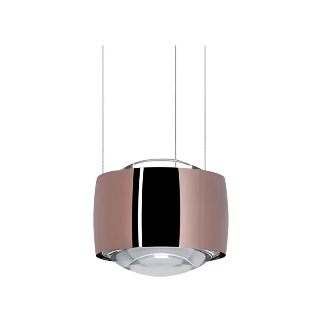 Suspension contemporaine dorée à lignes lumineuses fines moderne