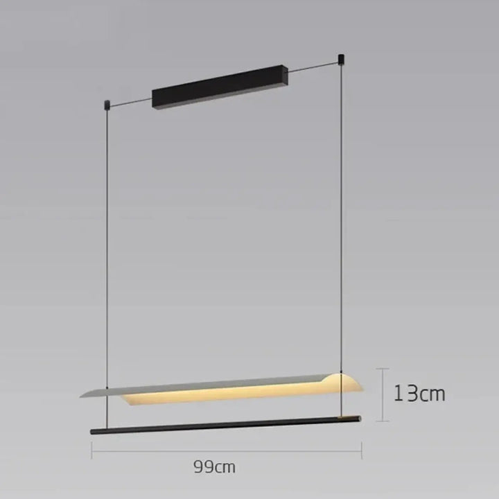 Suspension contemporaine minimaliste noir style chic