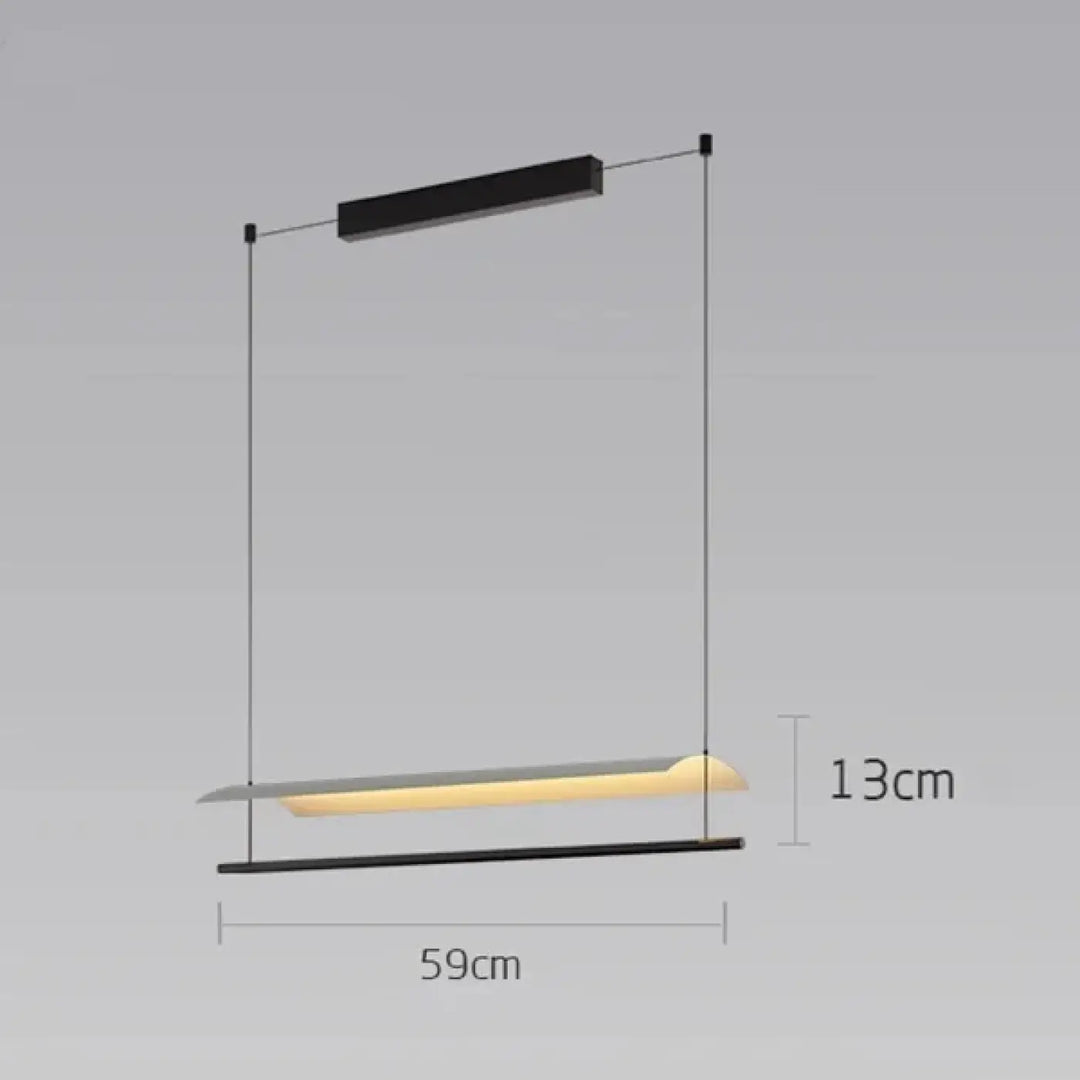 Suspension contemporaine minimaliste noir style chic