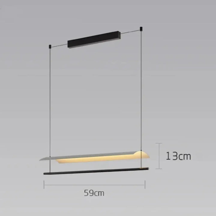 Suspension contemporaine minimaliste noir style chic