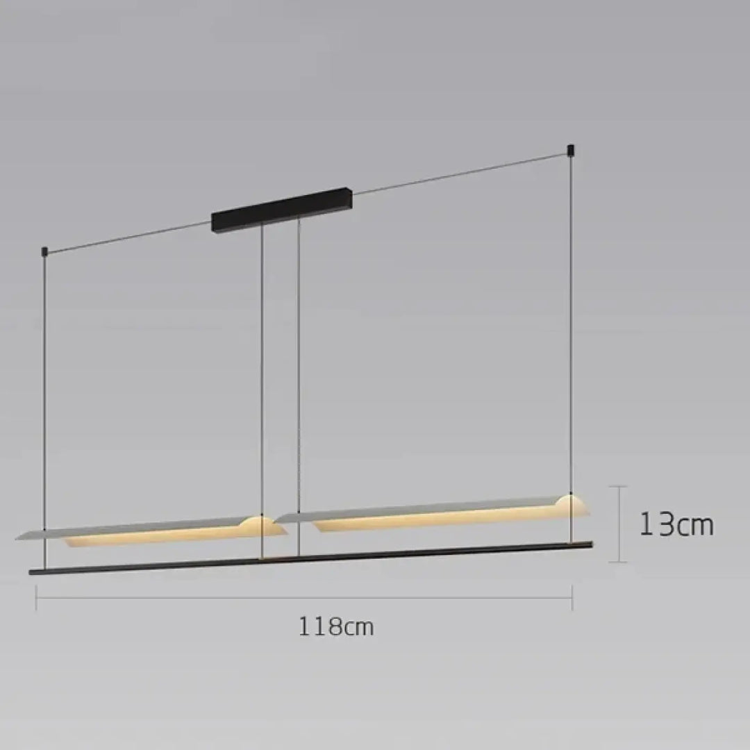 Suspension contemporaine minimaliste noir style chic