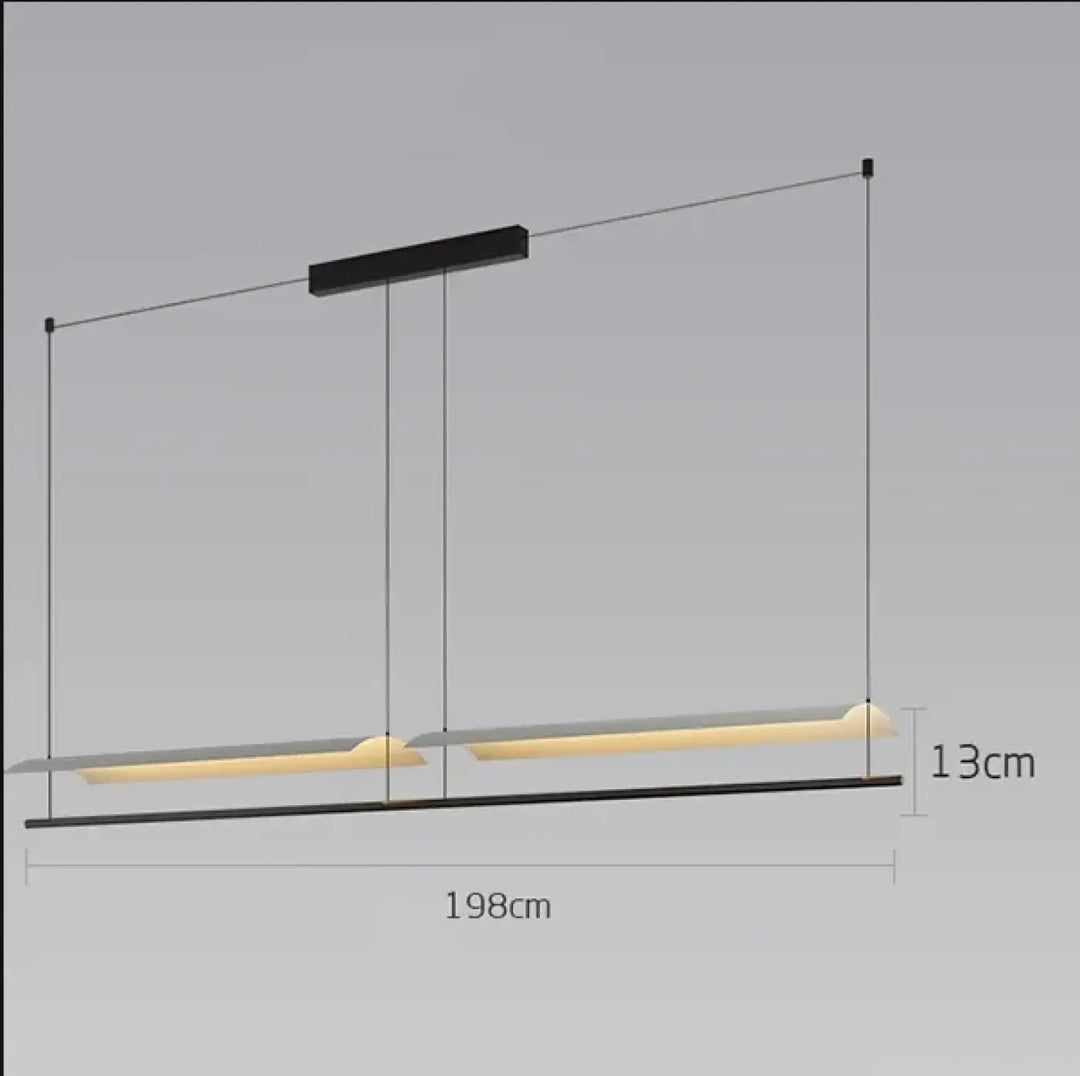 Suspension contemporaine minimaliste noir style chic