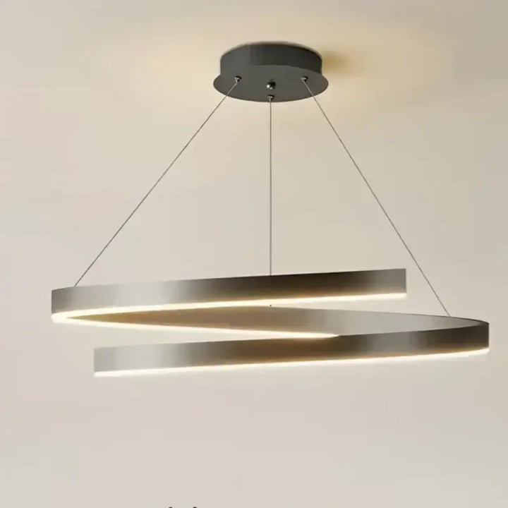 Suspension Contemporaine LED Anneaux Lumineux Élégants

