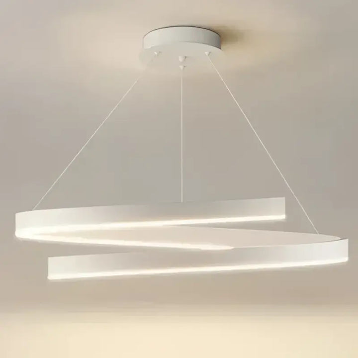 Suspension Contemporaine LED Anneaux Lumineux Élégants