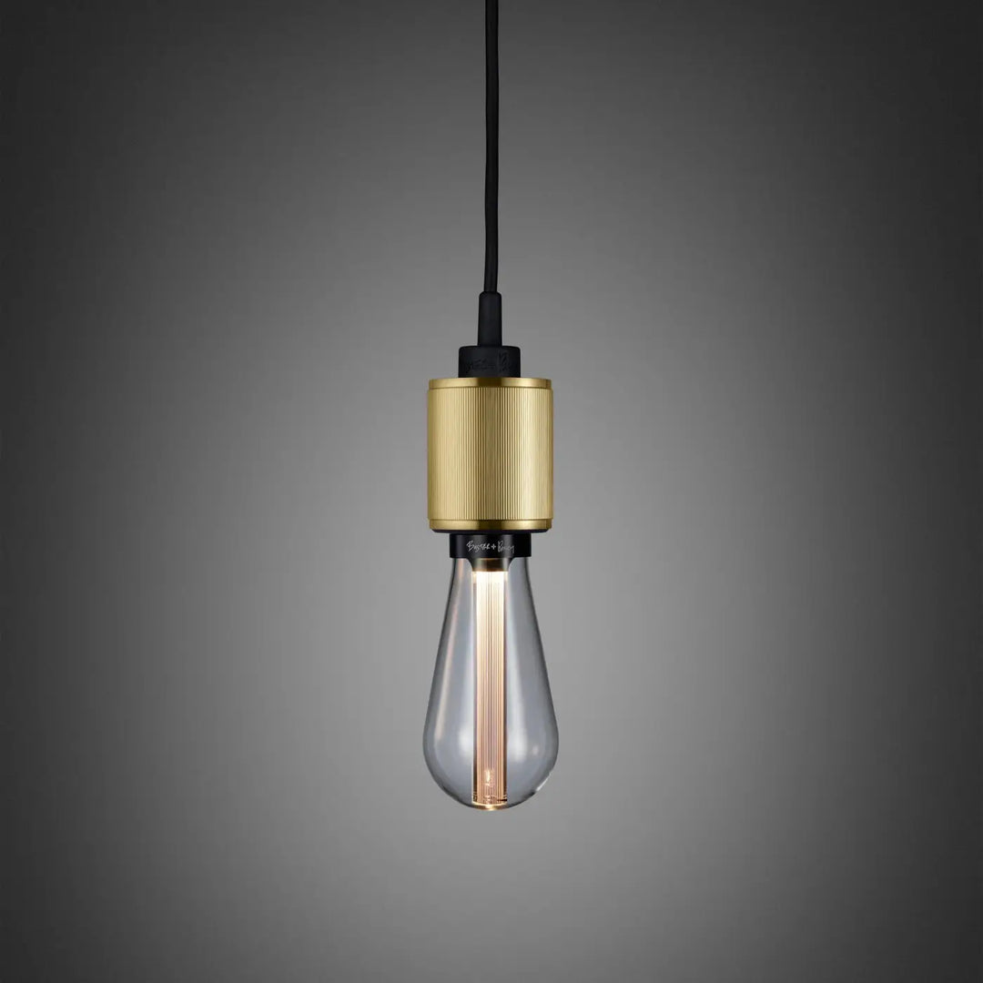 Suspension Heavy Metal à gravure alignée en laiton #couleur_dor