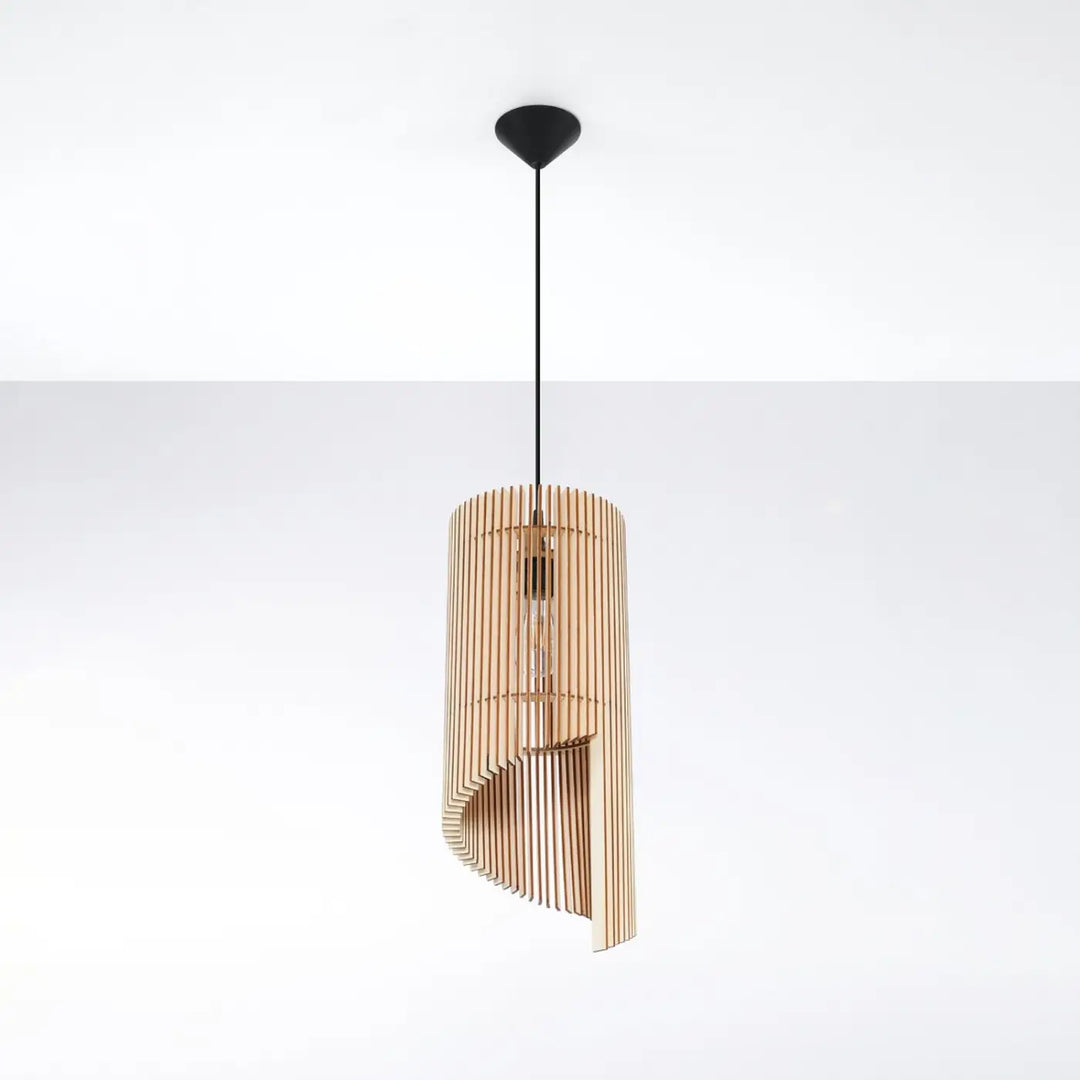 Suspension bois naturel éteinte