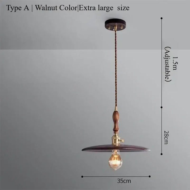 Suspension décorative bois sculpté style rétro style vintage