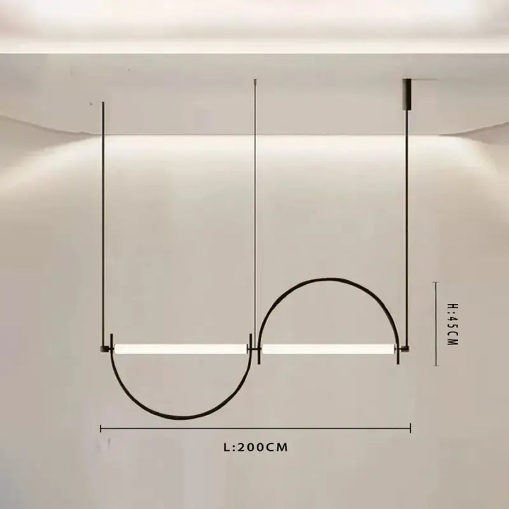 Suspension décorative design géométrique moderne