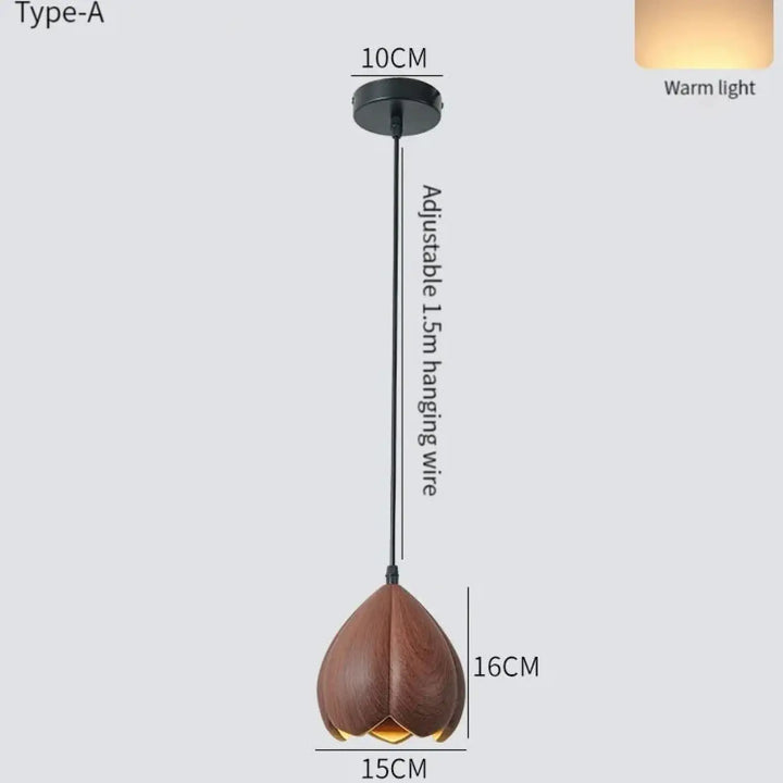 Suspension décorative effet bois style naturel chic