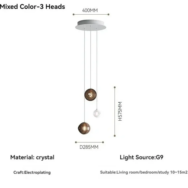Suspension décorative haut de gamme en cristal élégante