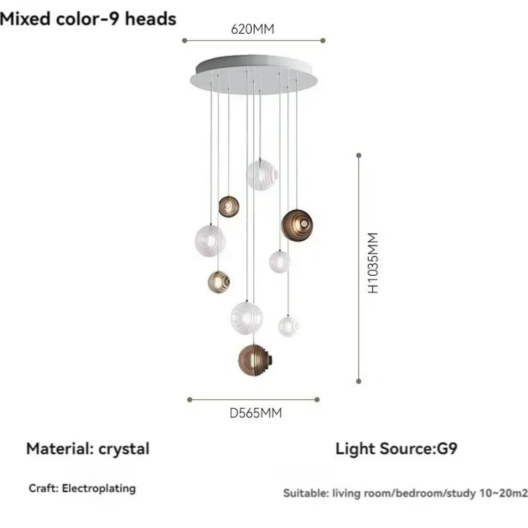 Suspension décorative haut de gamme en cristal élégante