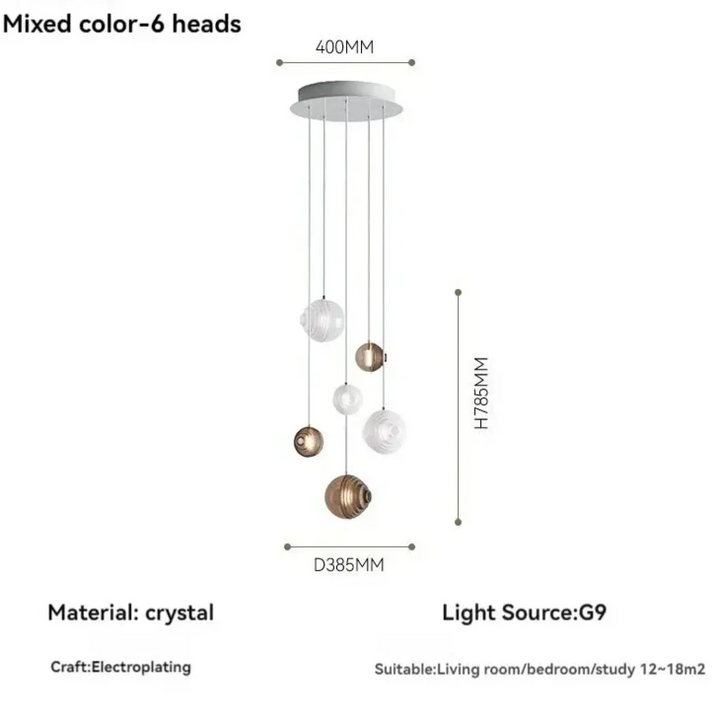 Suspension décorative haut de gamme en cristal élégante