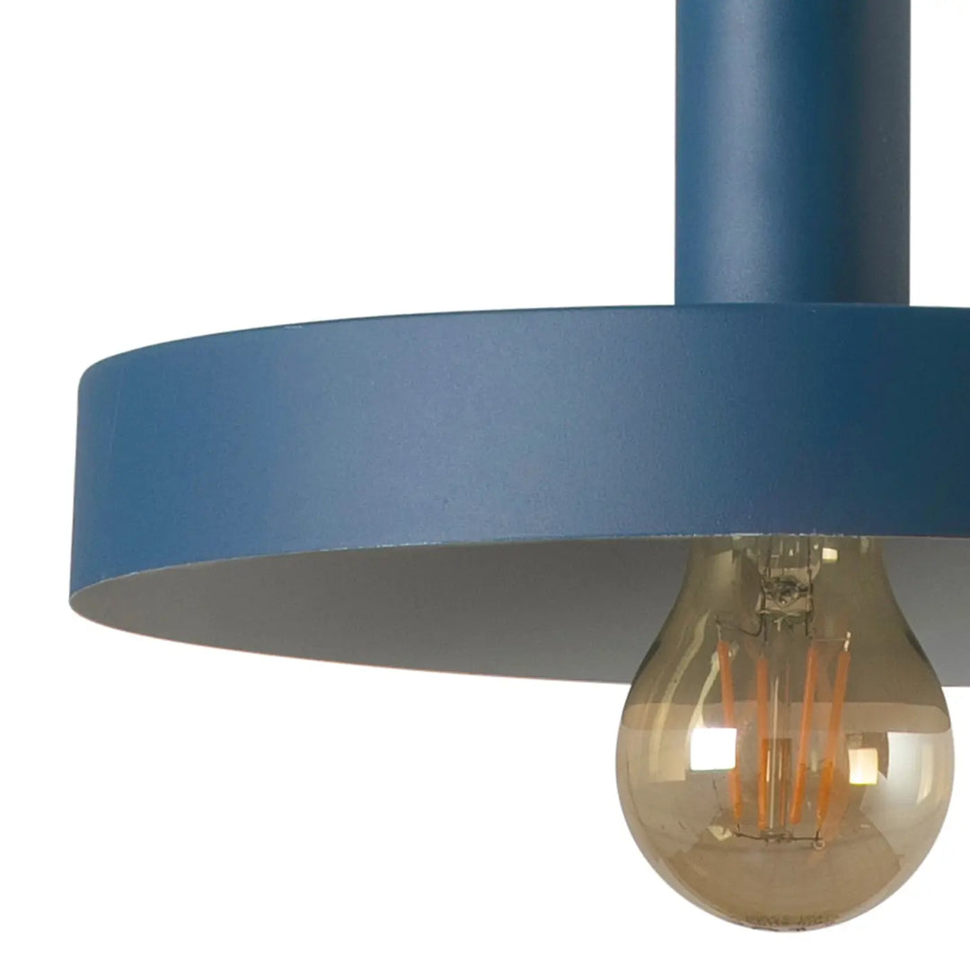 Détail de la suspension Whizz blanche et bleue