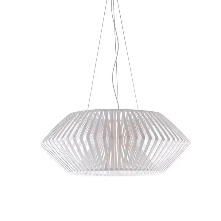 Suspension design ajourée en bois moderne pour salle à manger

