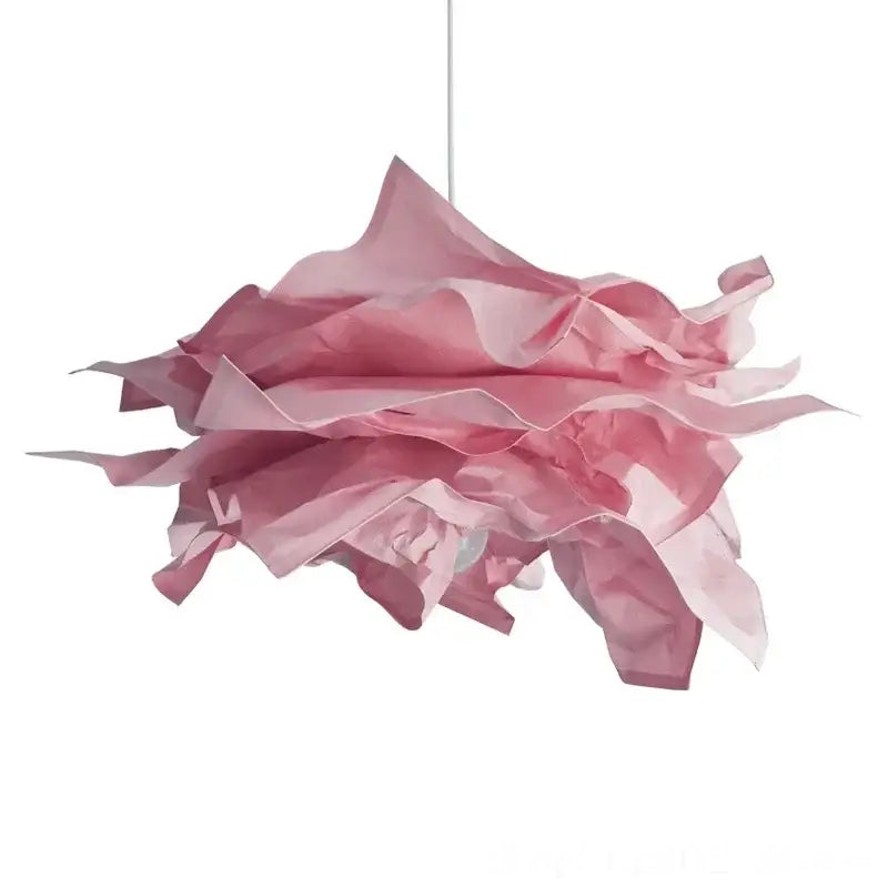Suspension design artistique en papier froissé multicolore stylé