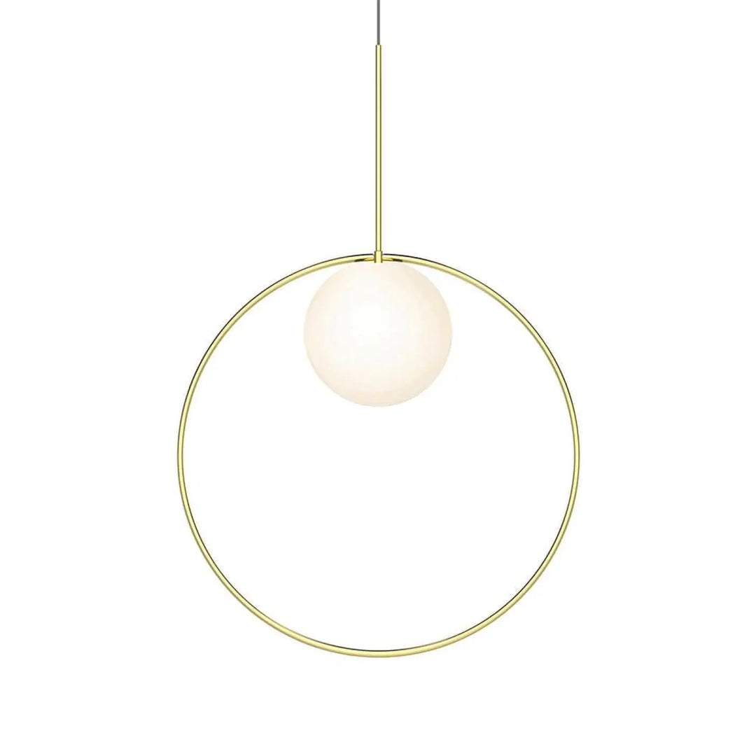 Suspension Bola Halo dorée, anneau de 56 cm