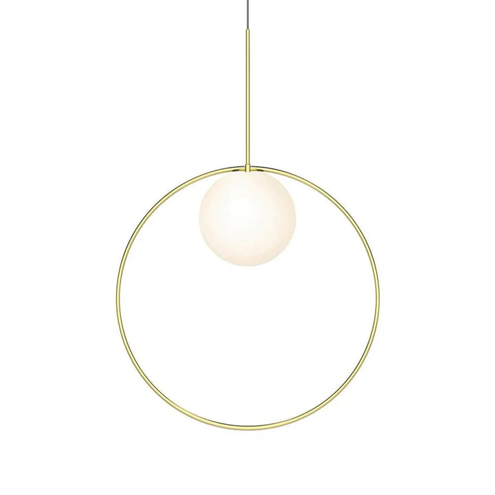 Suspension Bola Halo dorée, anneau de 56 cm