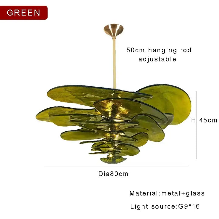 Suspension contemporaine en verre artistique style élégant