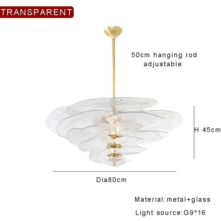 Suspension contemporaine en verre artistique style élégant