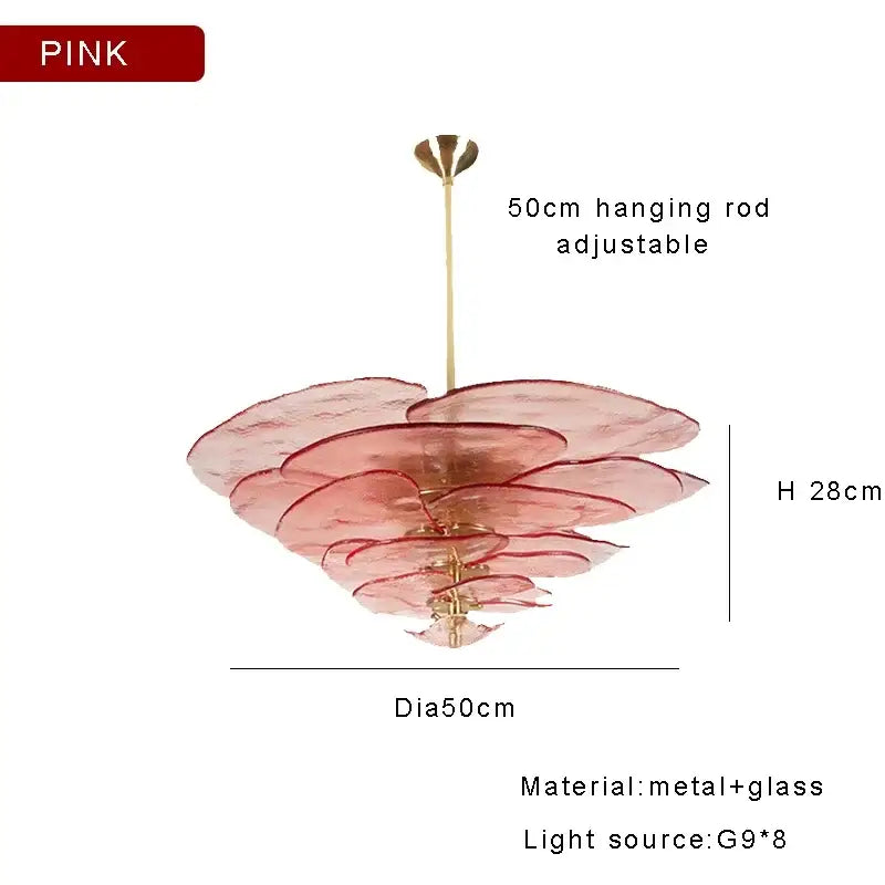 Suspension contemporaine en verre artistique style élégant