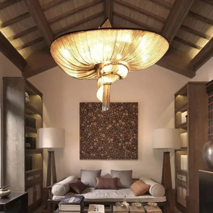 Suspension design cuivre artistique multicouches élégante