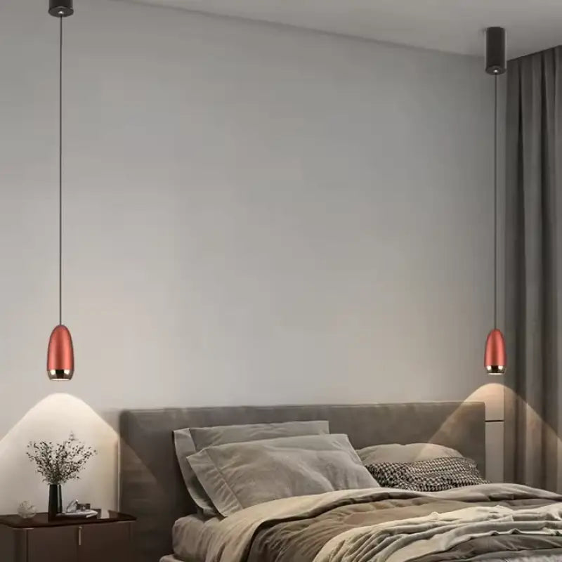 Suspension Design Cylindrique Moderne Couleurs Avec Intérieur Doré

