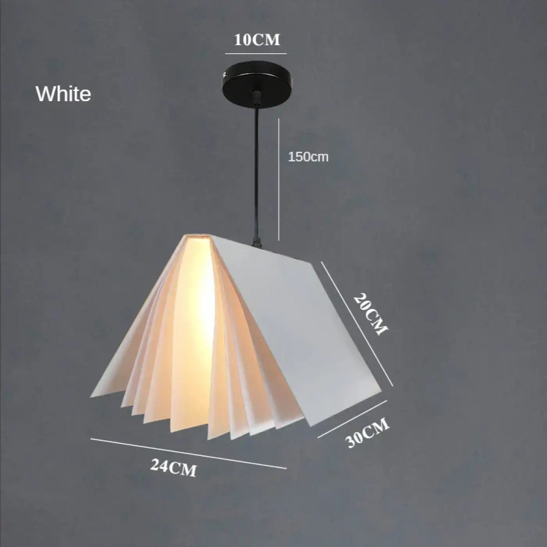 Suspension design forme livre style moderne colorée