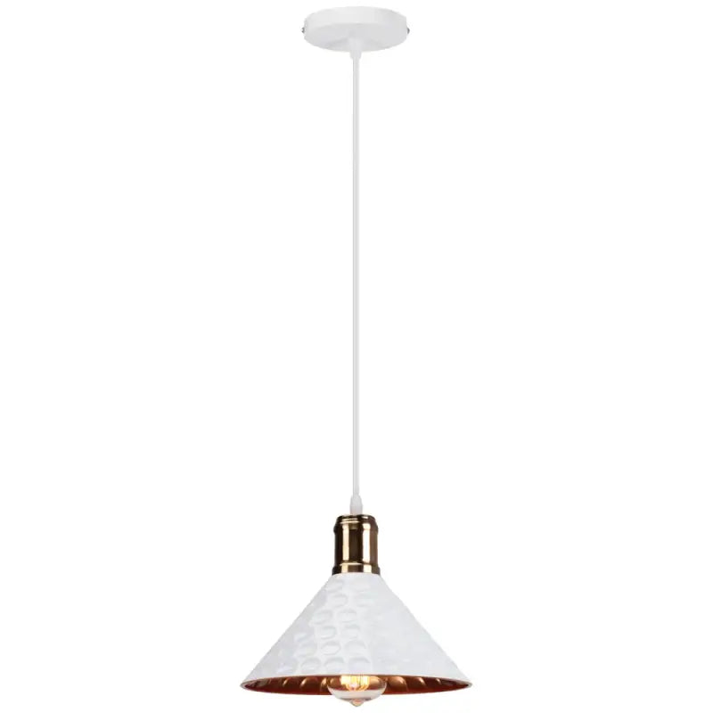 Suspension industriel cuivre à motifs martelés élégant