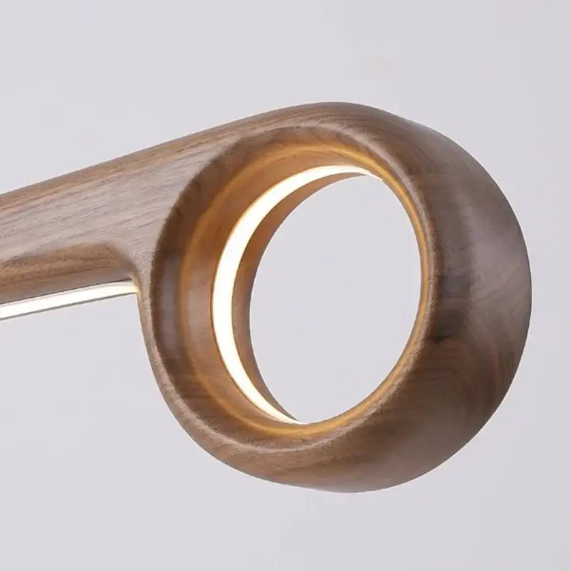 Suspension design led en bois massif linéaire élégante chic