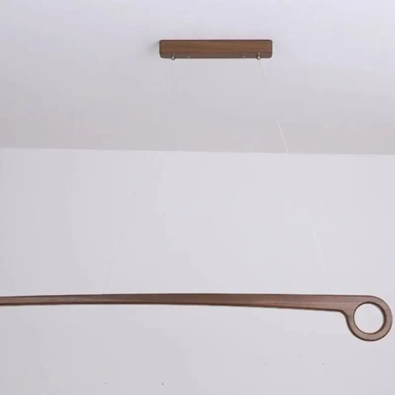 Suspension design led en bois massif linéaire élégante chic