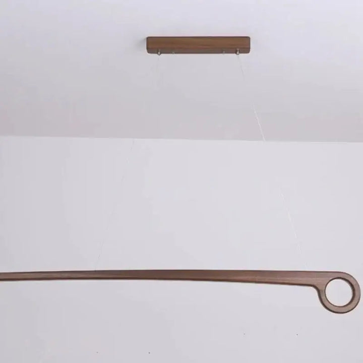 Suspension design led en bois massif linéaire élégante chic