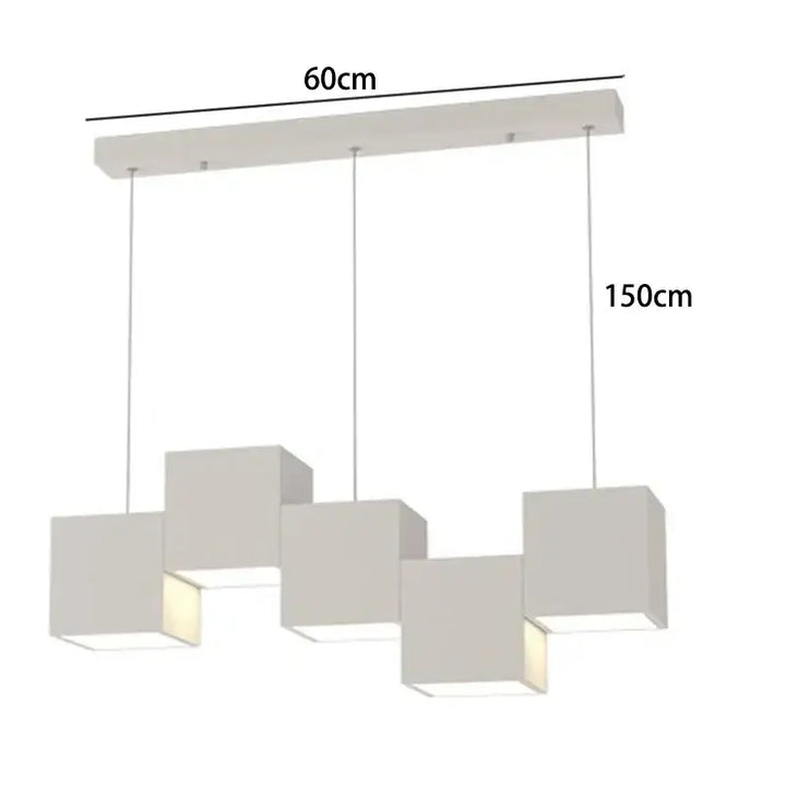 Suspension design led graphique linéaire style moderne chic