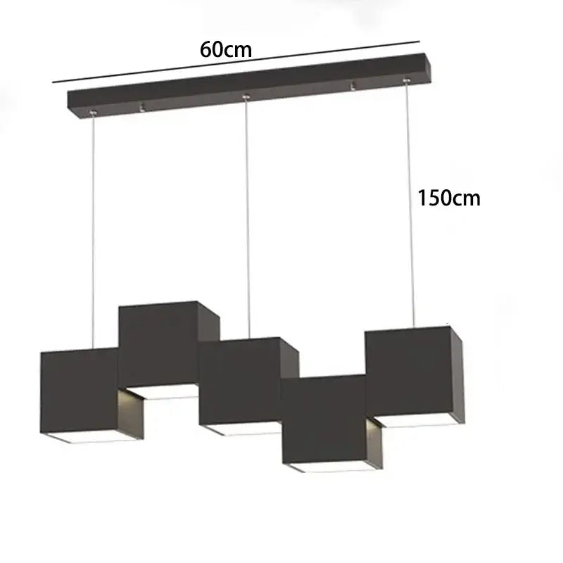 Suspension design led graphique linéaire style moderne chic