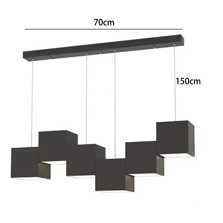 Suspension design led graphique linéaire style moderne chic