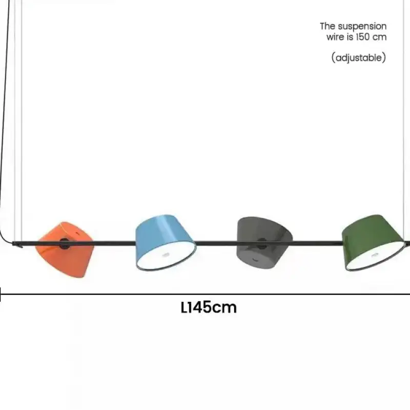 Suspension design led linéaire moderne multicolore style