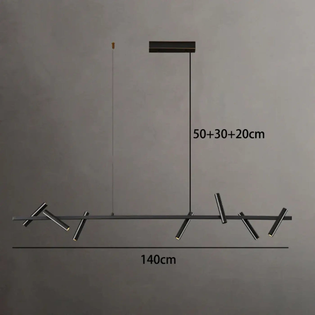 Suspension linéaire avec spots orientables noi moderne