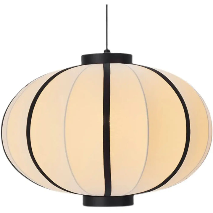 Suspension minimaliste en tissu écru style beige élégant