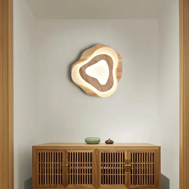 Suspension design moderne bois led contemporain naturel