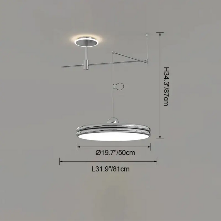 Suspension moderne à bras orientable élégant ambiance