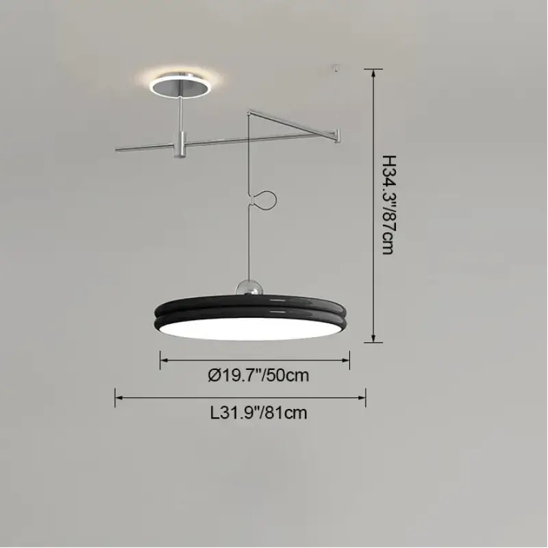 Suspension moderne à bras orientable élégant ambiance