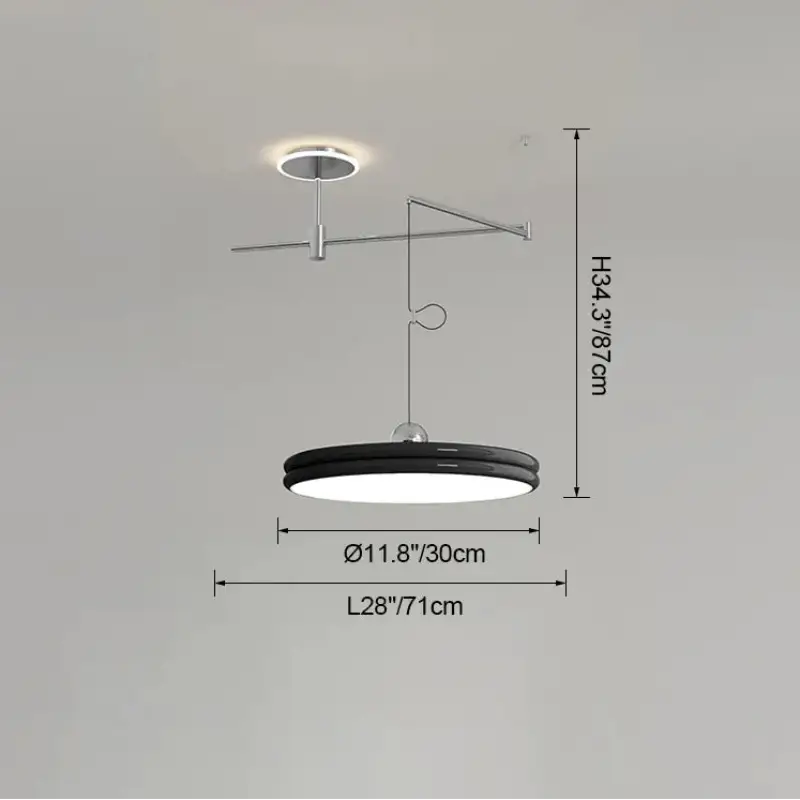 Suspension moderne à bras orientable élégant ambiance