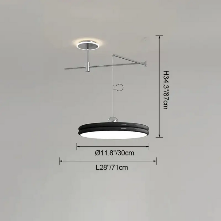 Suspension moderne à bras orientable élégant ambiance