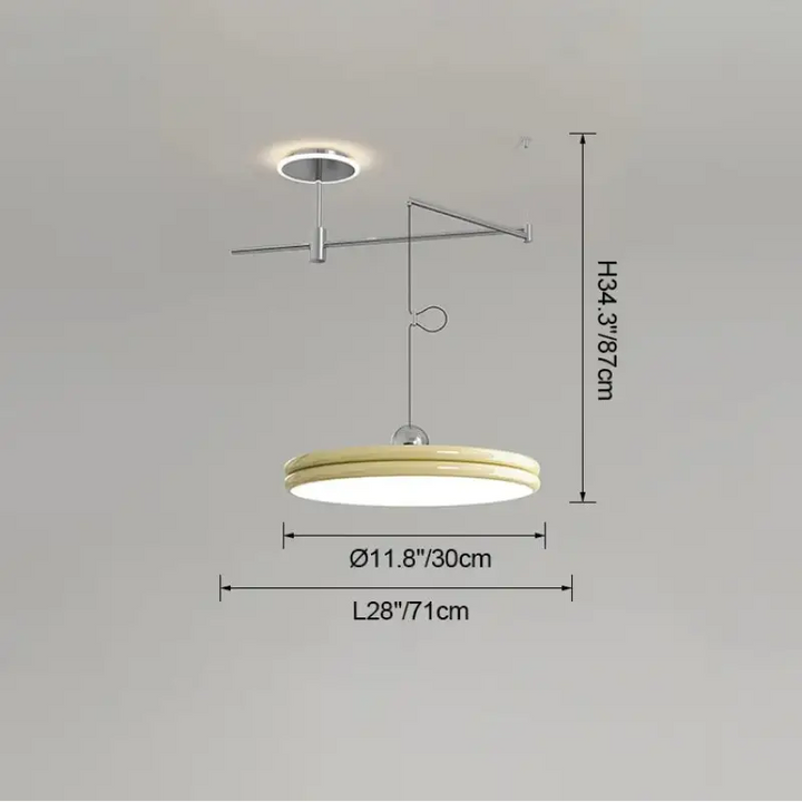 Suspension moderne à bras orientable élégant ambiance