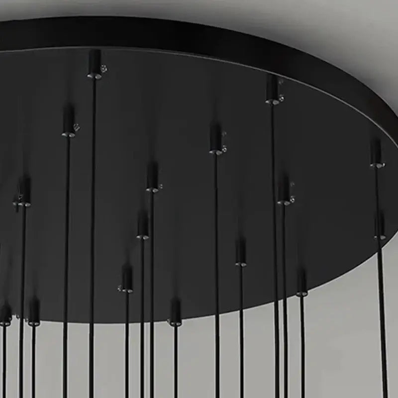 Suspension Design Moderne Cylindres Noirs Multiples Élégante
