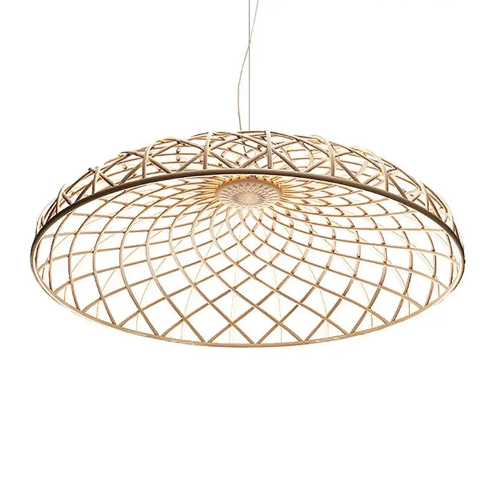 Suspension design moderne dôme tressé multicolore élégante